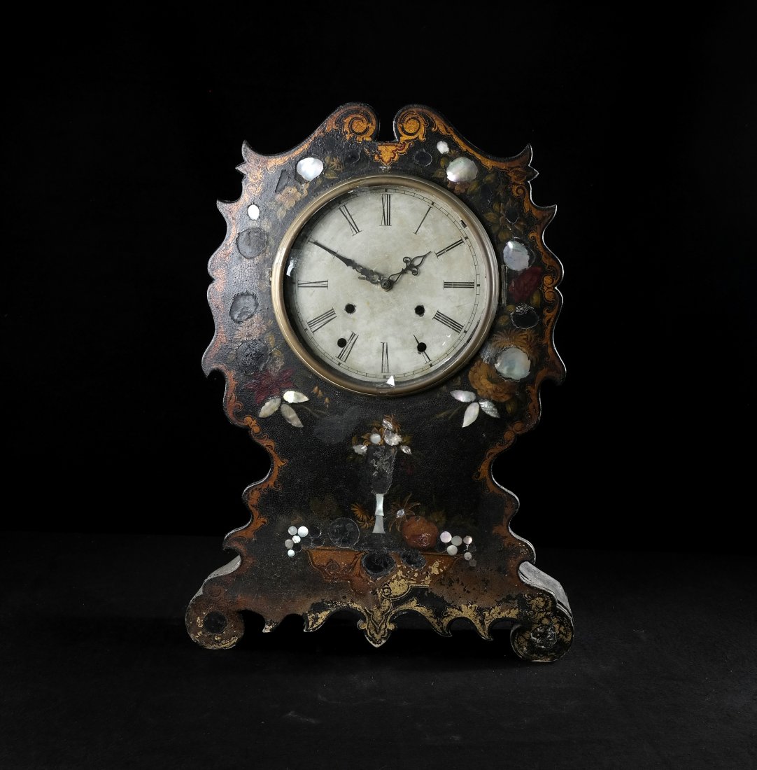 Victorian Papier Mache Clock (1 of 4)