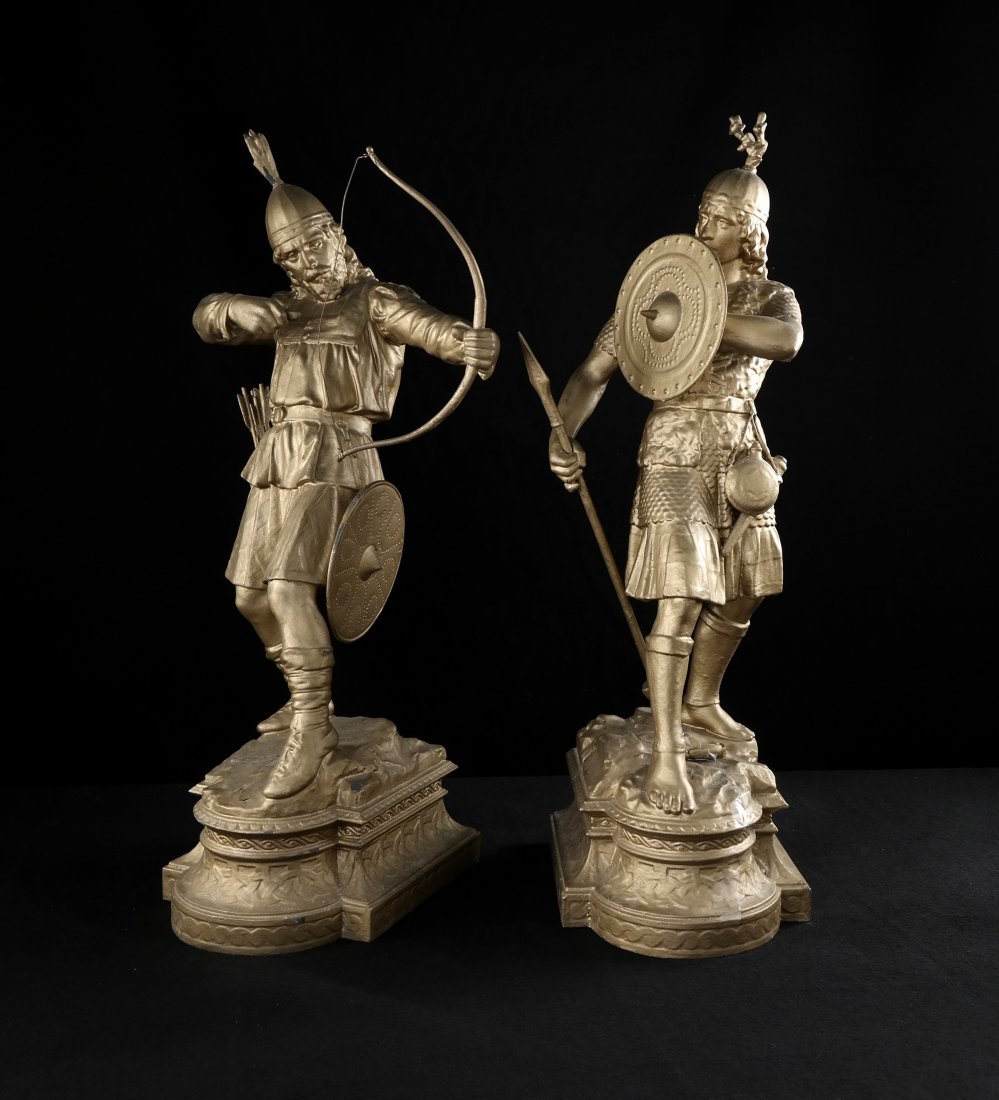 Pair of White Metal Soldiers (1 of 4)