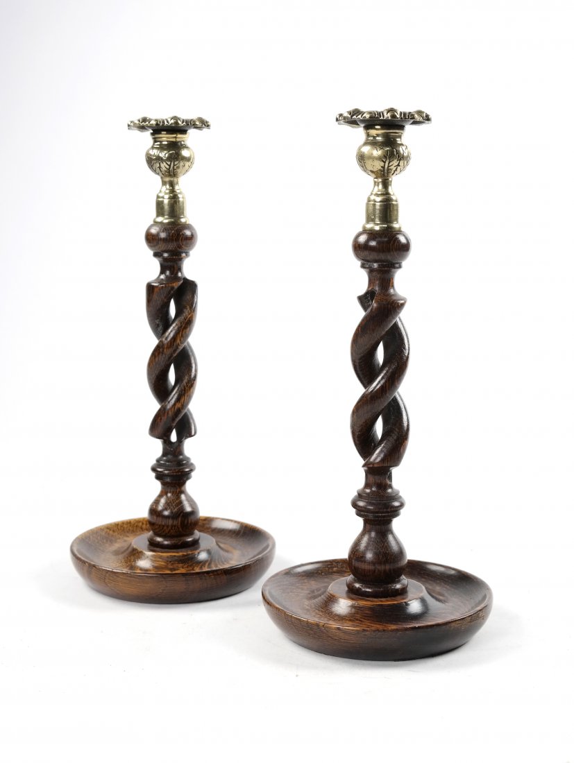 Pair of Barley Twist Candlesticks (1 of 5)