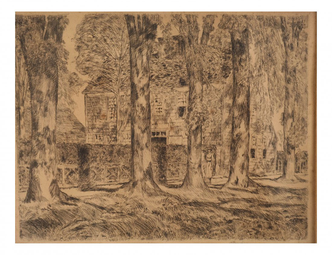 Childe Hassam, "Village Elms..." Etching (1 of 4)