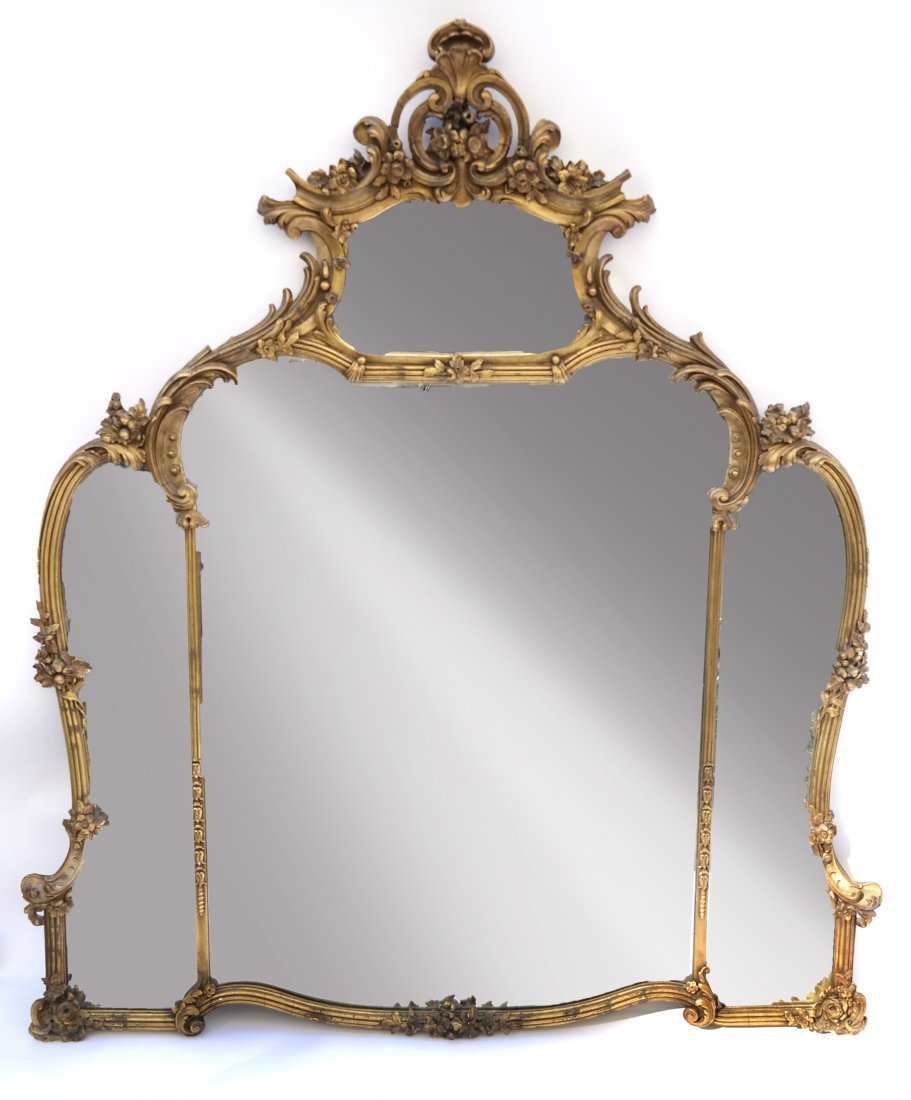 Ornate Gilt Wood Mirror (1 of 3)