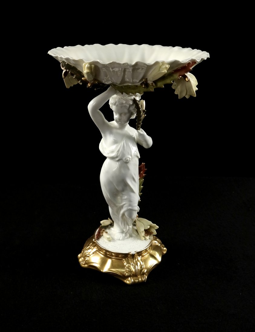 English Ceramic Figural Compote (1 of 6)