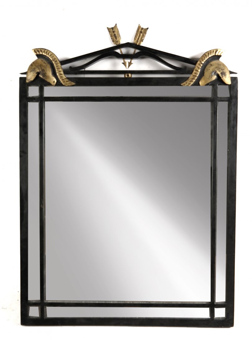 Steel Armorial Style Mirror (1 of 3)