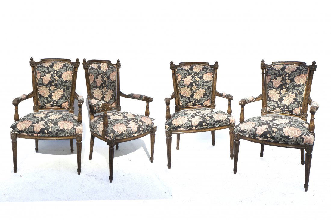 Set of Four Louis XVI-Style Armchairs (1 of 8)