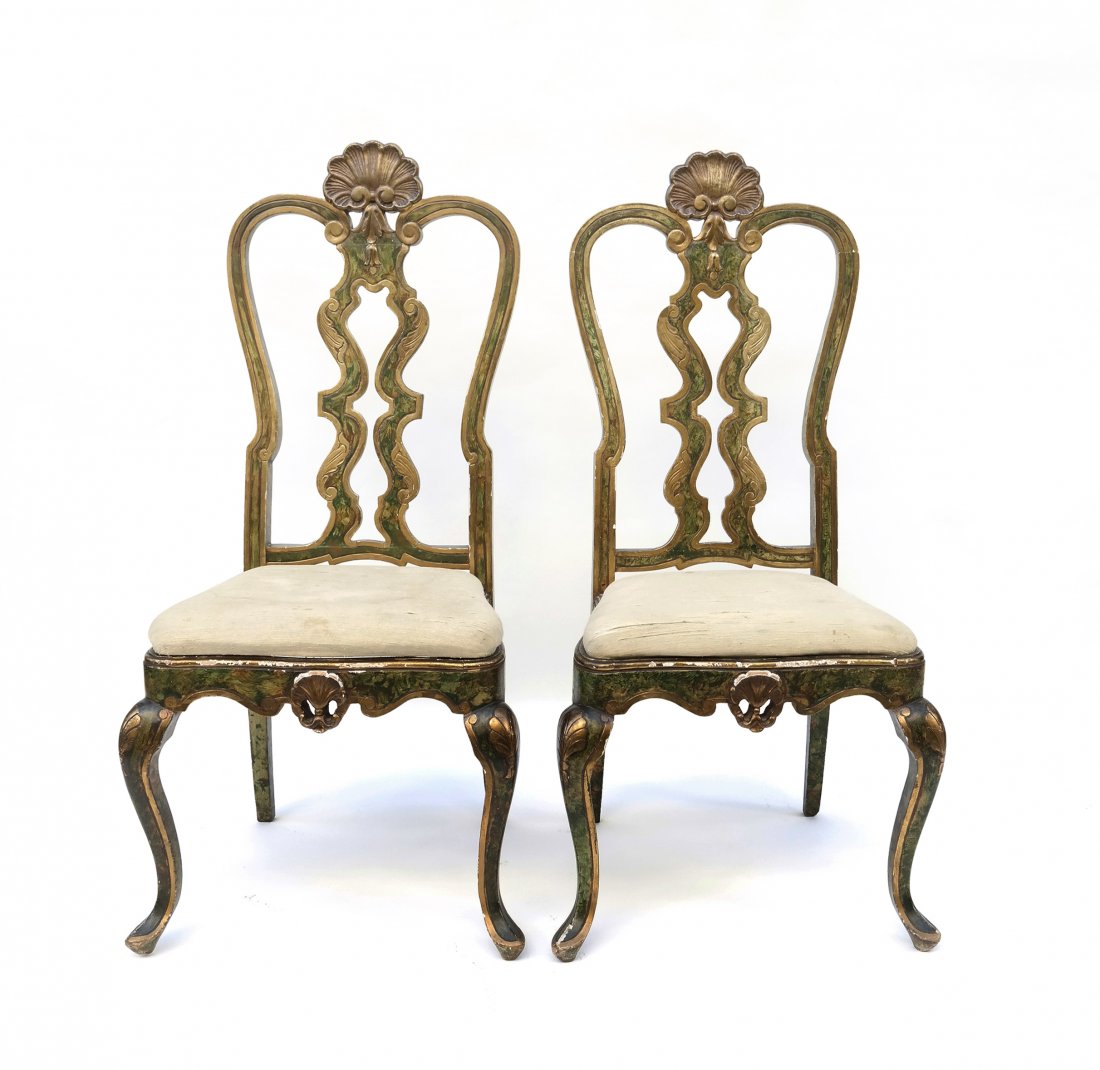 Pair of Decorated Side Chairs (1 of 7)