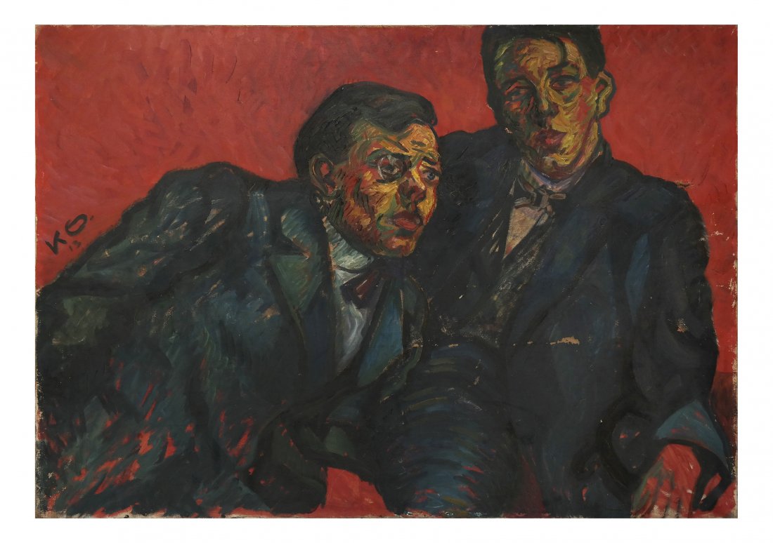 Fauvist-Style "Two Men in Suits" (1 of 4)