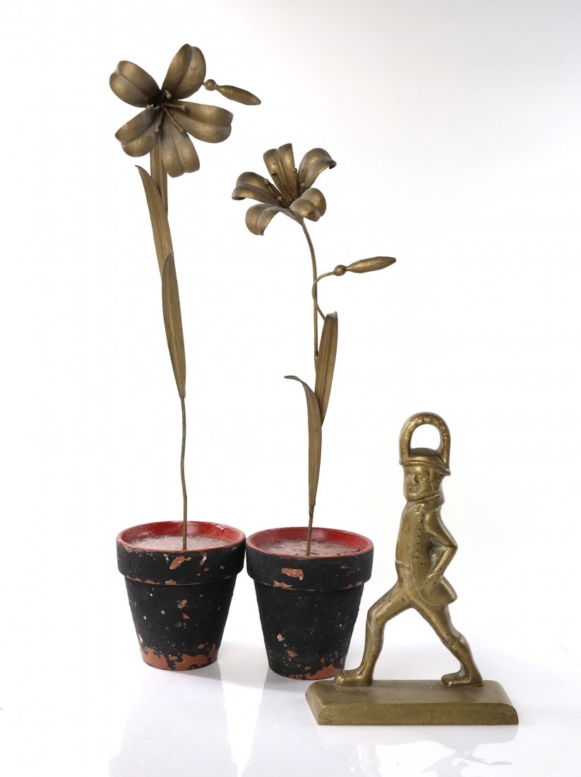 Pair of Metal Plants, Doorstop (1 of 5)