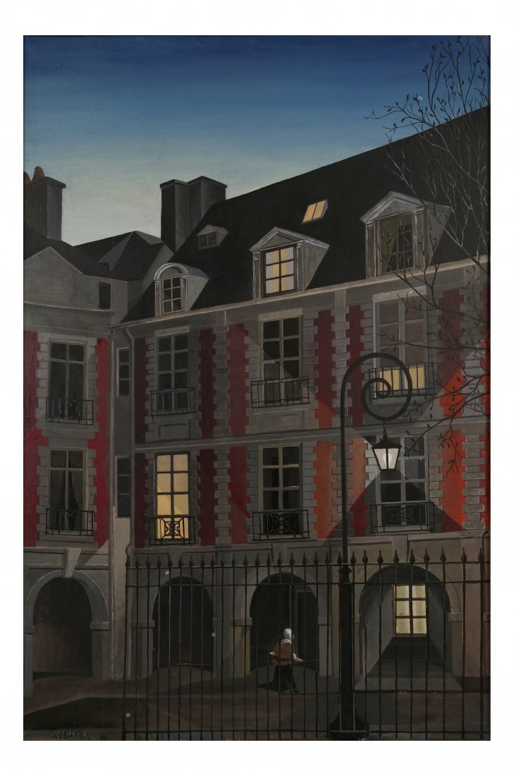 Ed Koehler, "Courtyard" - Oil on Canvas (1 of 5)