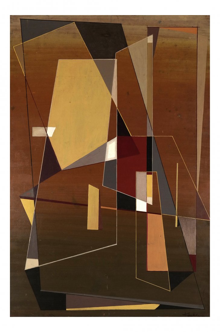 Ed Koehler, "Abstract" - Oil on Masonite (1 of 4)