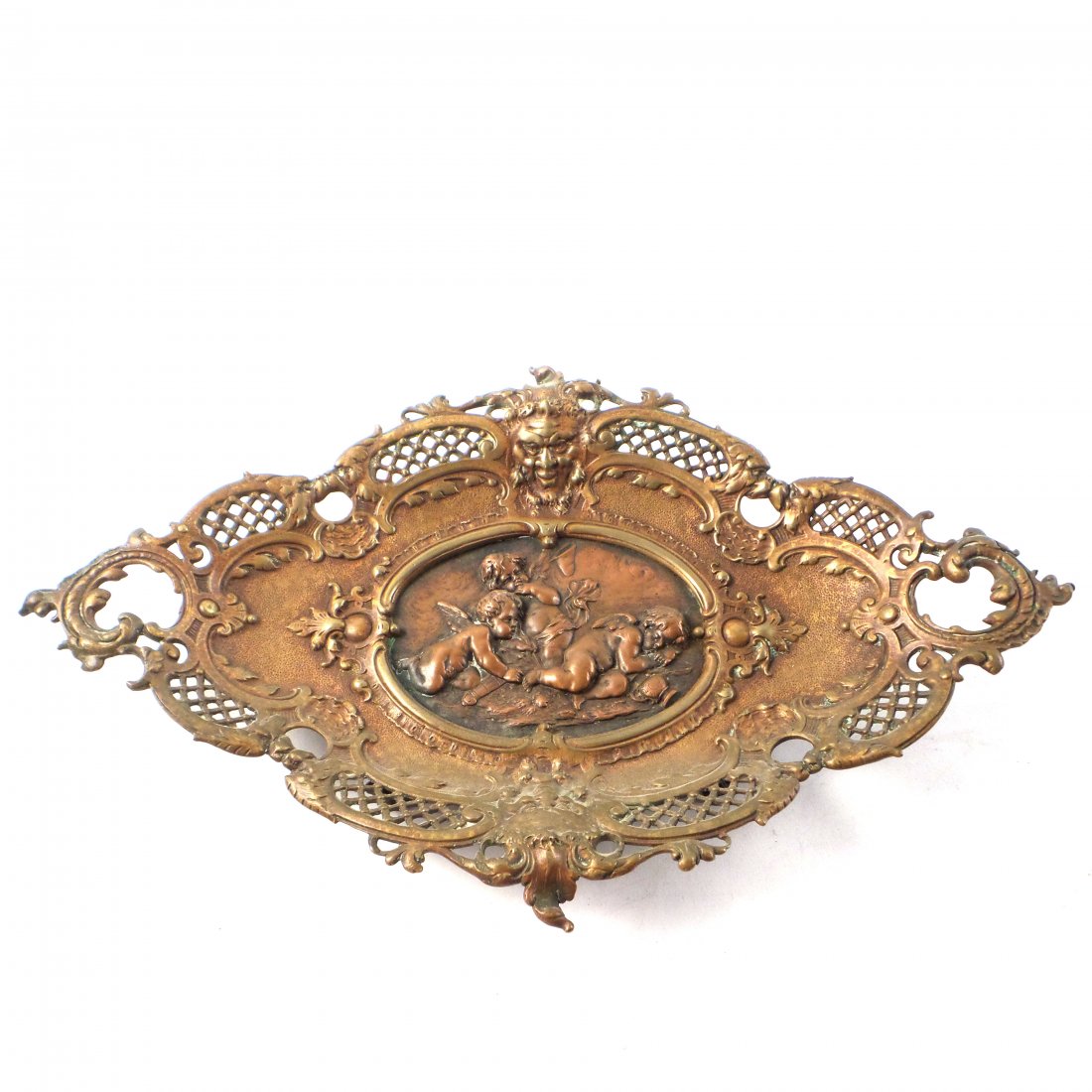 Baroque Bronze and Copper Centerpiece (1 of 2)