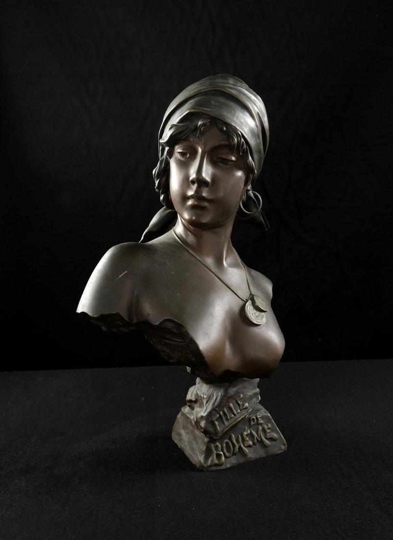After Emmanuelle Villanis Bronze Bust (1 of 6)