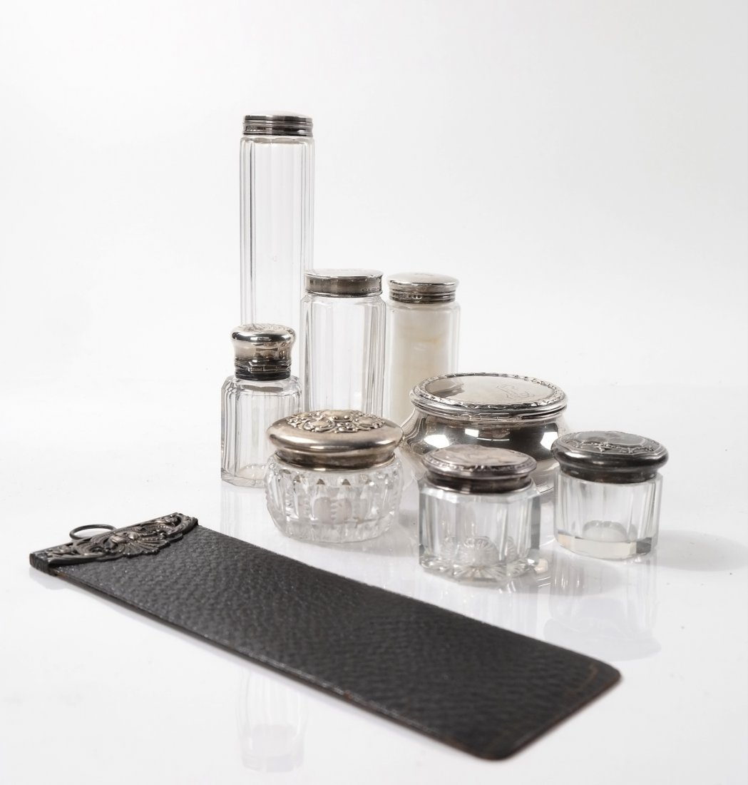Sterling Silver and Glass Vanity Jars (1 of 4)