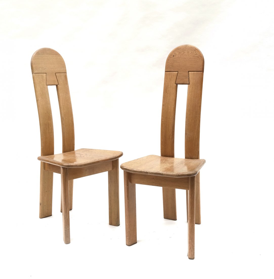 Pair of Modern High Back Chairs (1 of 6)