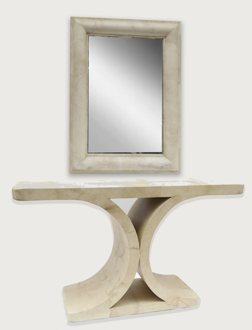 Karl Springer Console and Mirror (1 of 7)