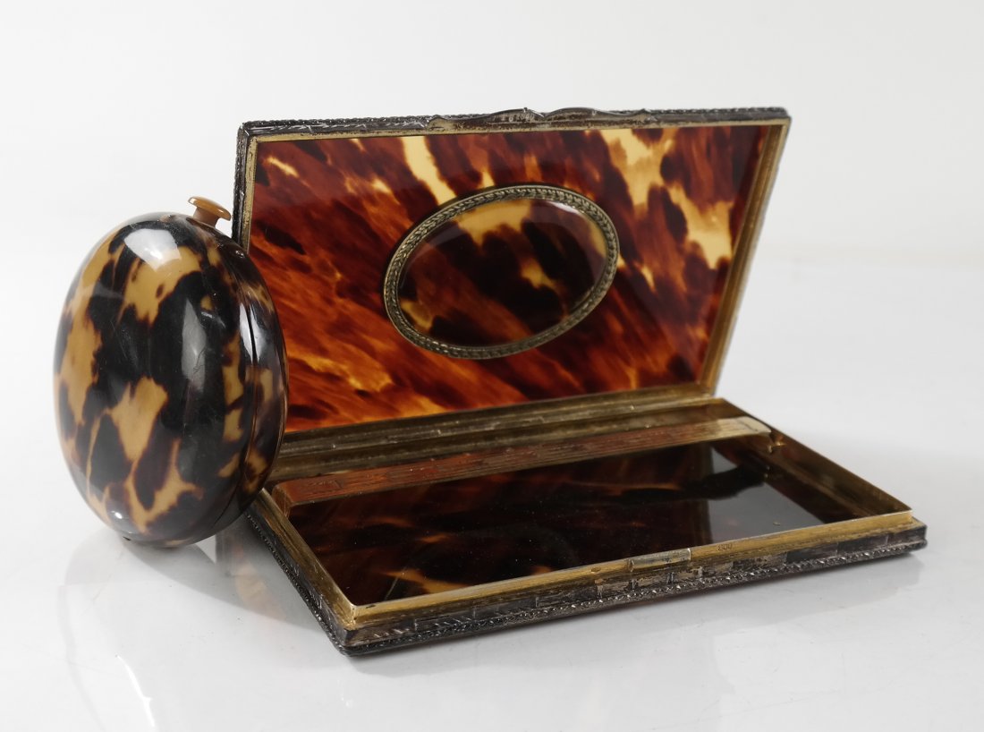 Two Faux Tortoise Compacts/Cases (1 of 5)