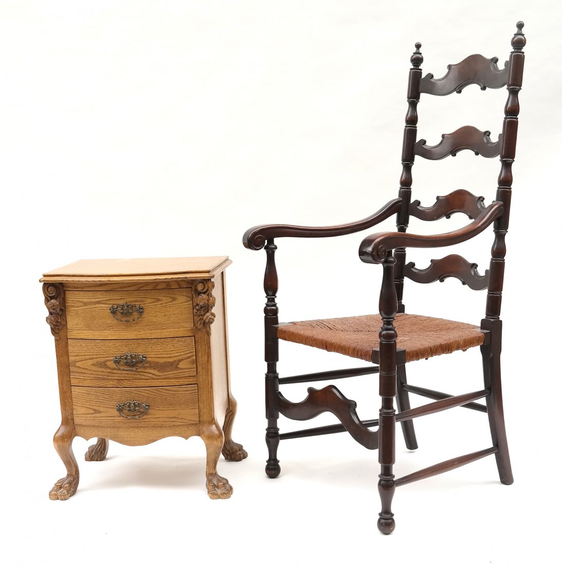 Vintage Ladderback Chair, Oak Chest (1 of 5)