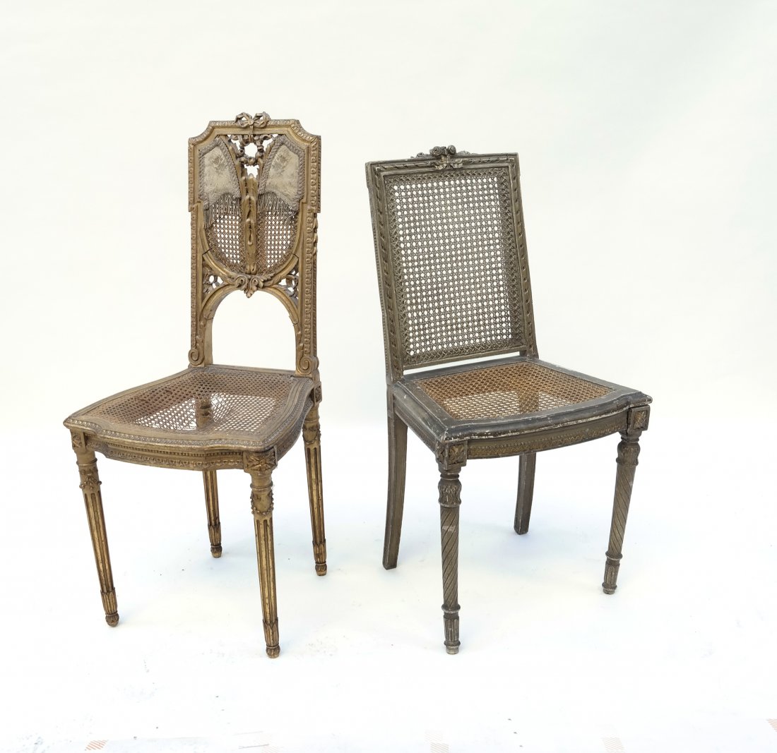 Two French Carved Caned Chairs (1 of 6)