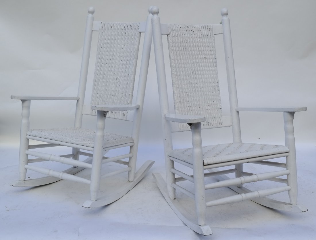 Pair of White Rocking Chairs (1 of 4)
