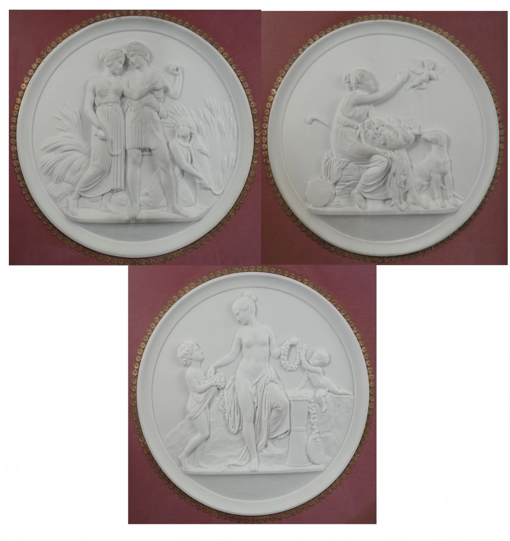 Three Framed Plaster Rondels (1 of 7)