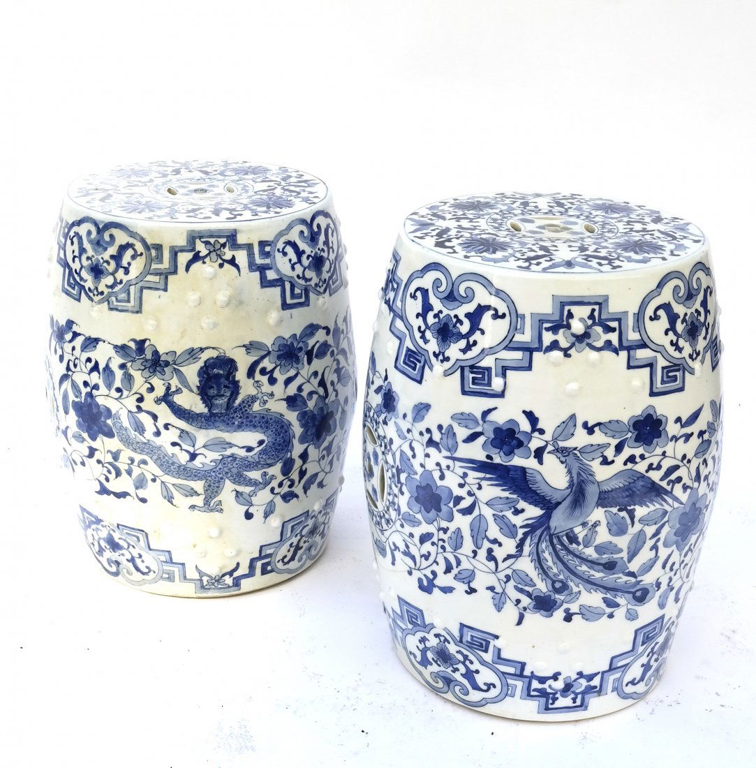 Pair of Chinese Garden Seats (1 of 10)