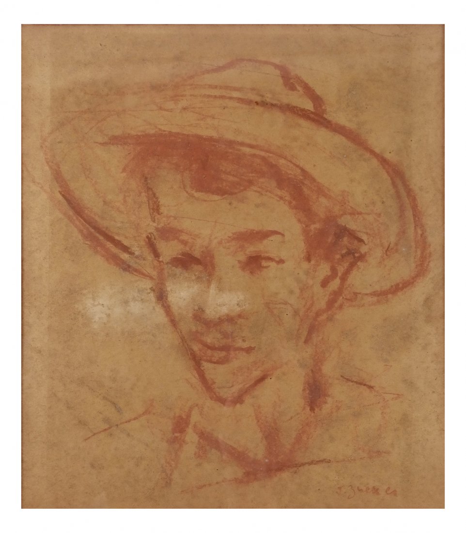 Jacques Zucker, "Head of Boy" Drawing (1 of 5)