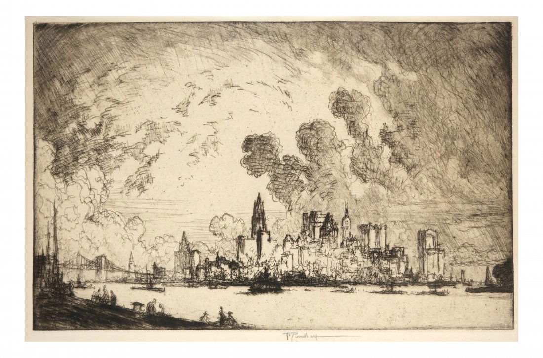 Etching, River and Cityscape (1 of 5)
