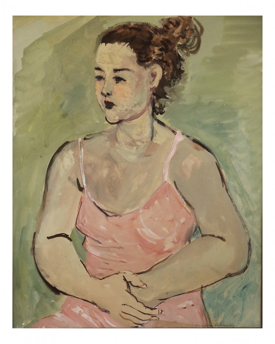 Nicola Cikovsky, "Girl in Pink Dress" (1 of 5)