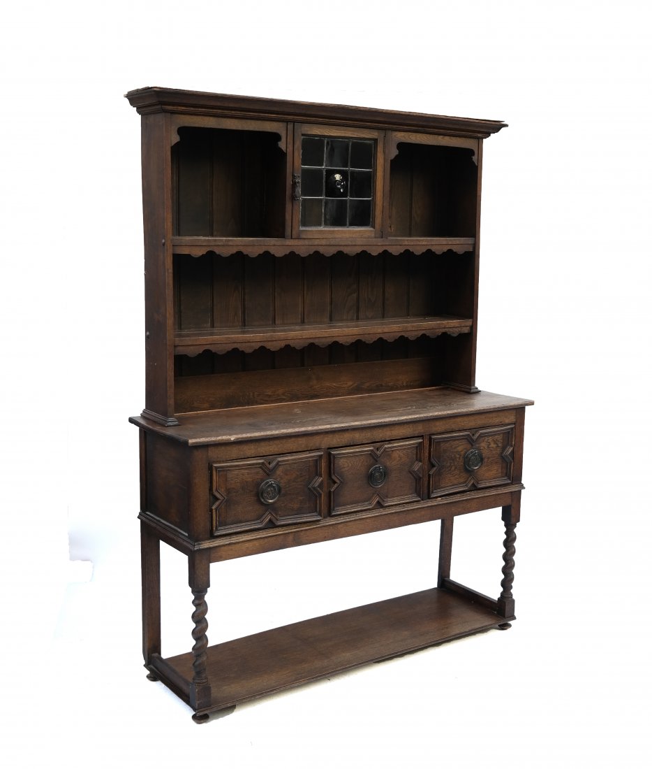 Oak Two-Part Hutch (1 of 8)