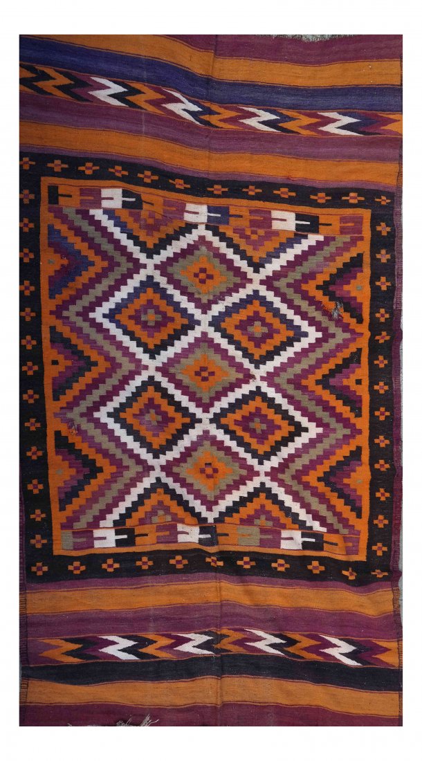 Kilim Flat Weave Geometric Rug (1 of 5)