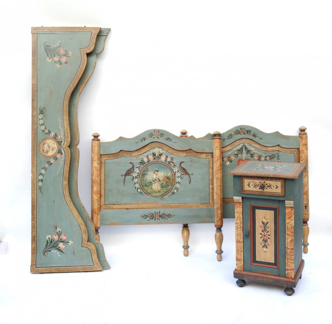 German Child's Bed and Nightstand (1 of 7)