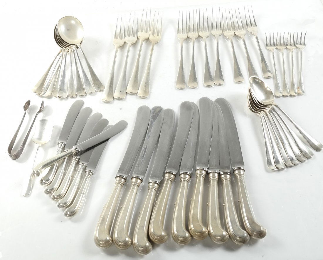 74pc English Sterling Flatware Service (1 of 4)