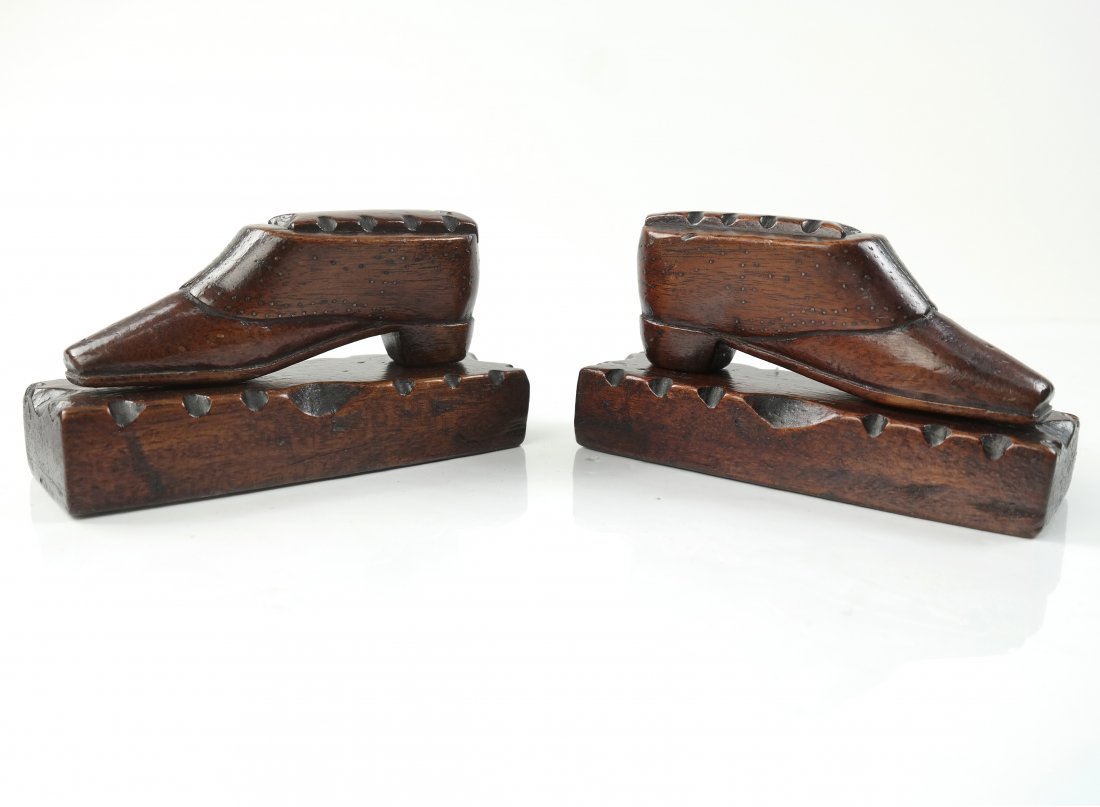 Pair Antique Shoe-Form Boxes on Stands (1 of 5)