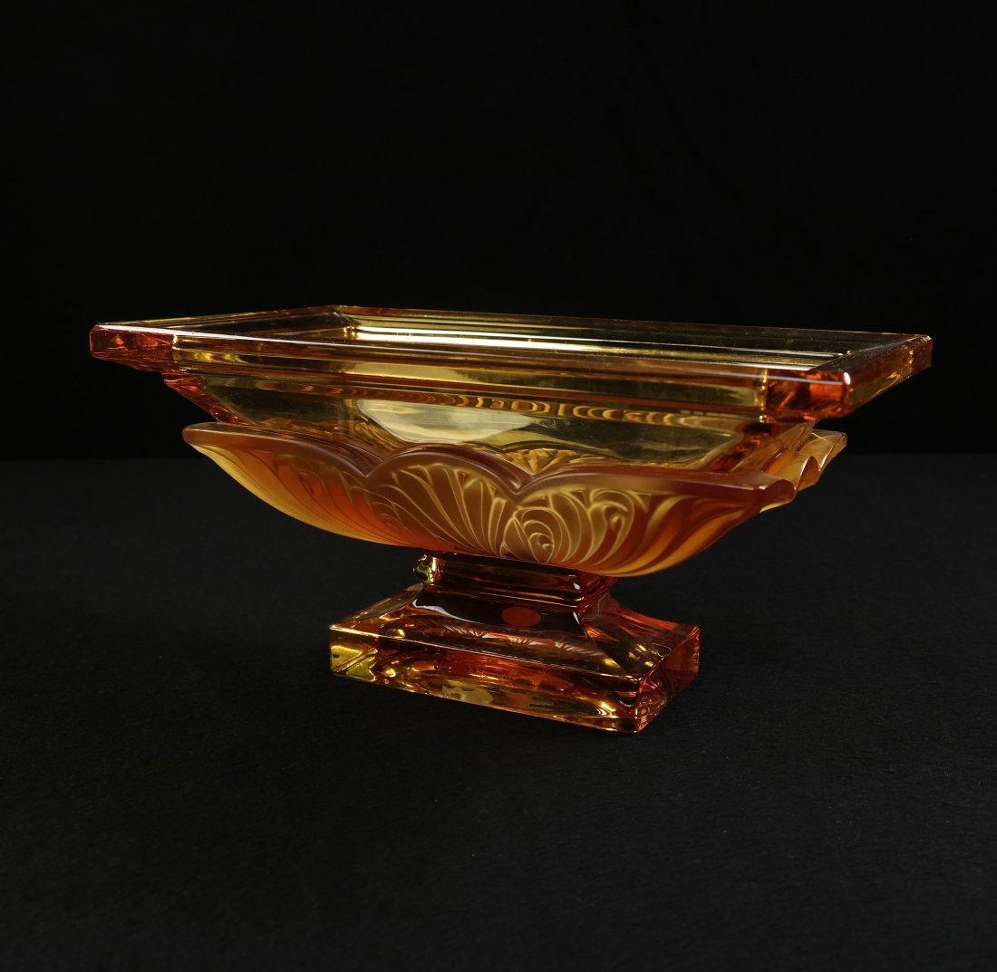 German Amber Lead Crystal Compote (1 of 7)
