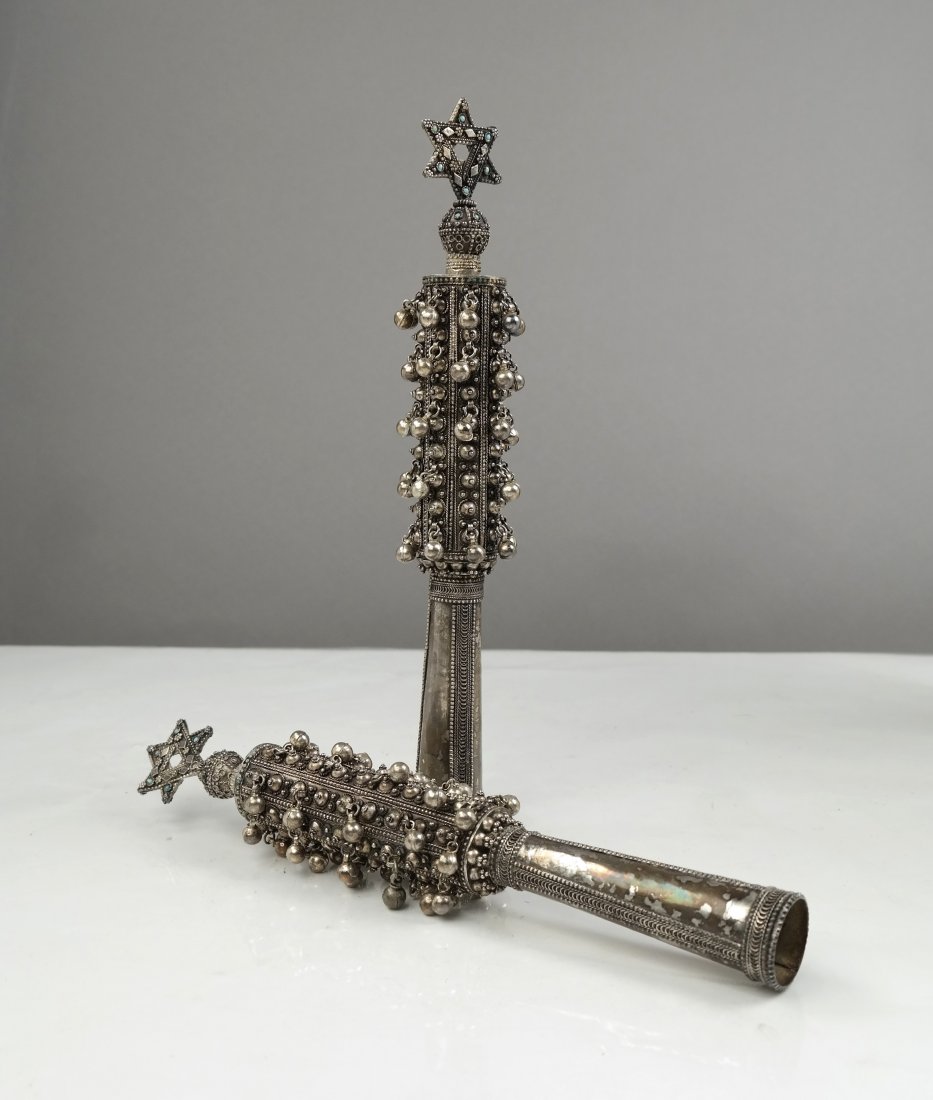 Pair of Sterling Torah Finials (1 of 8)