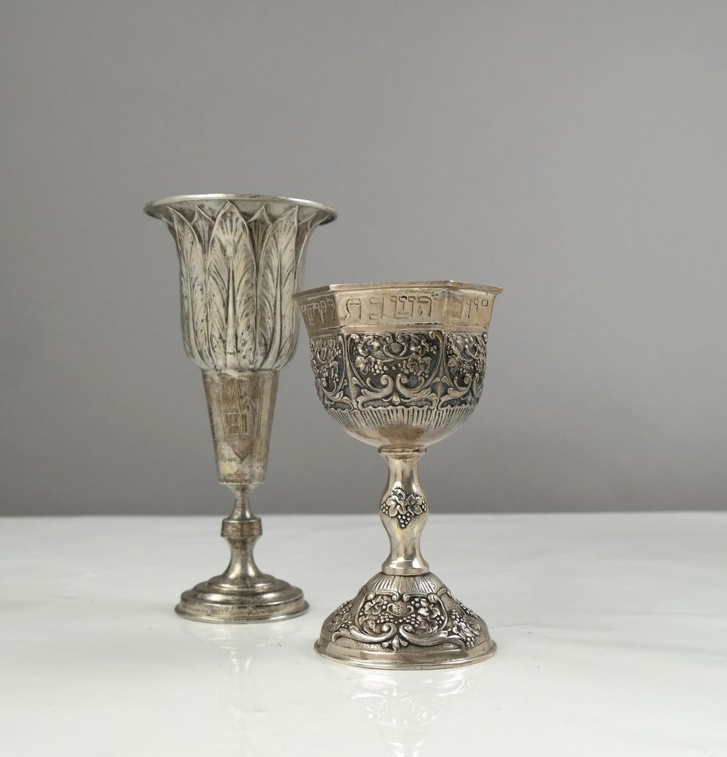 Two Continental Silver Kiddush Cups (1 of 10)