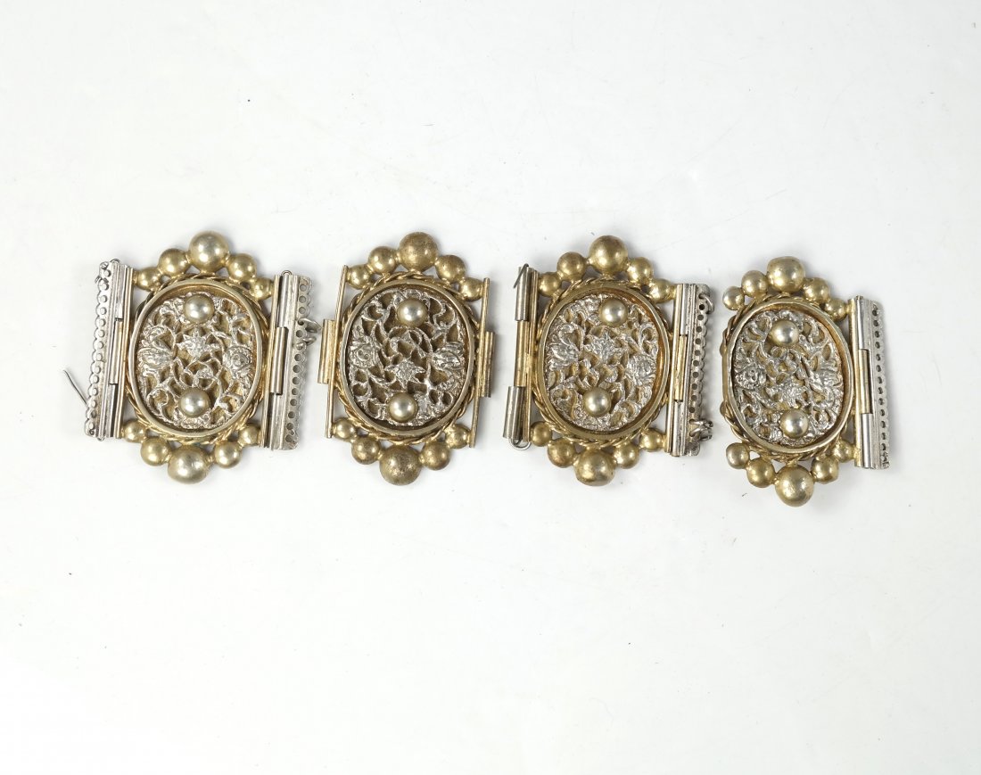 Four Silver Gilt Belt Segments (1 of 7)