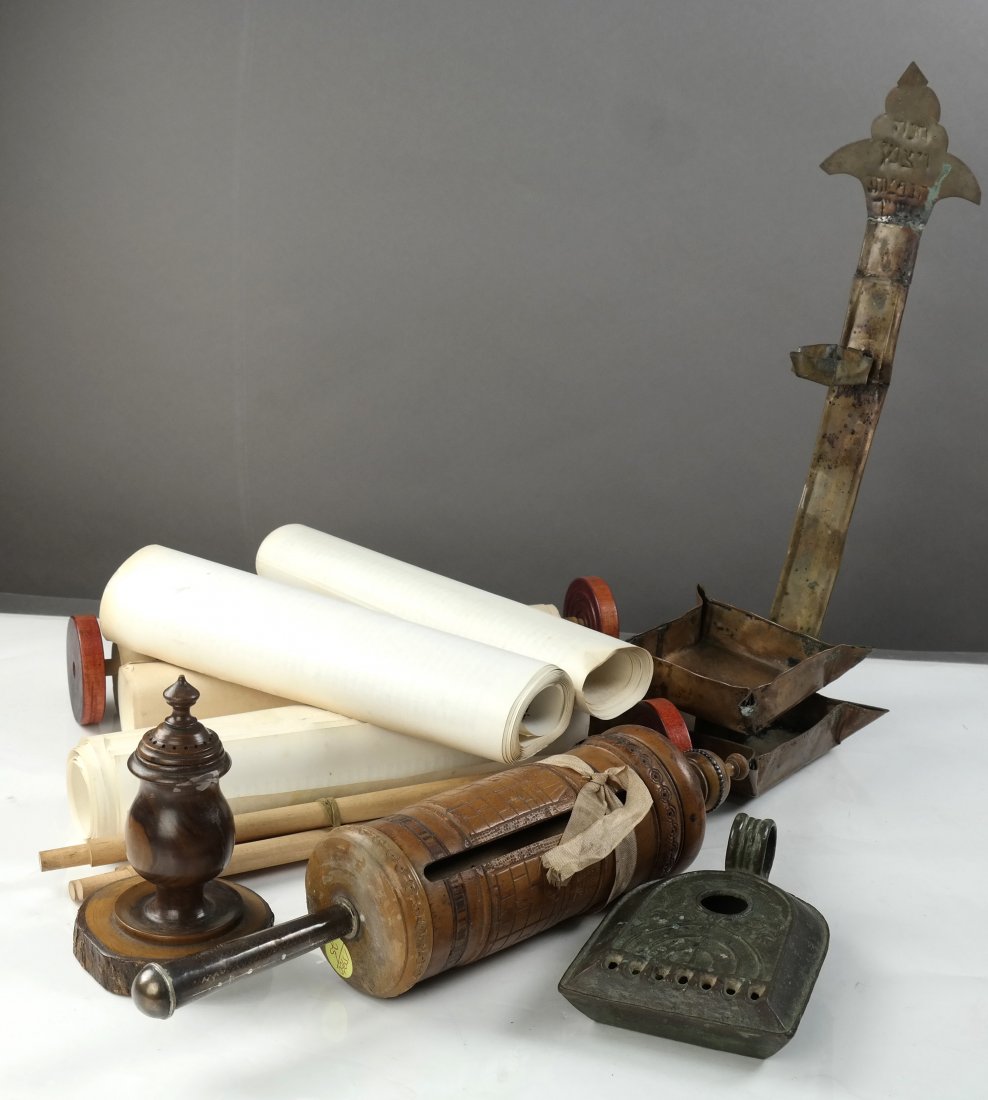 Four Judaic Articles and Box of Scrolls (1 of 7)