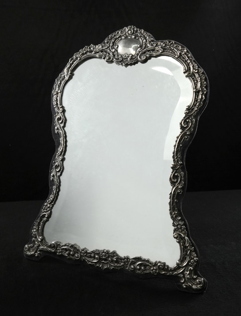 Silver Repousse Table Mirror (1 of 6)