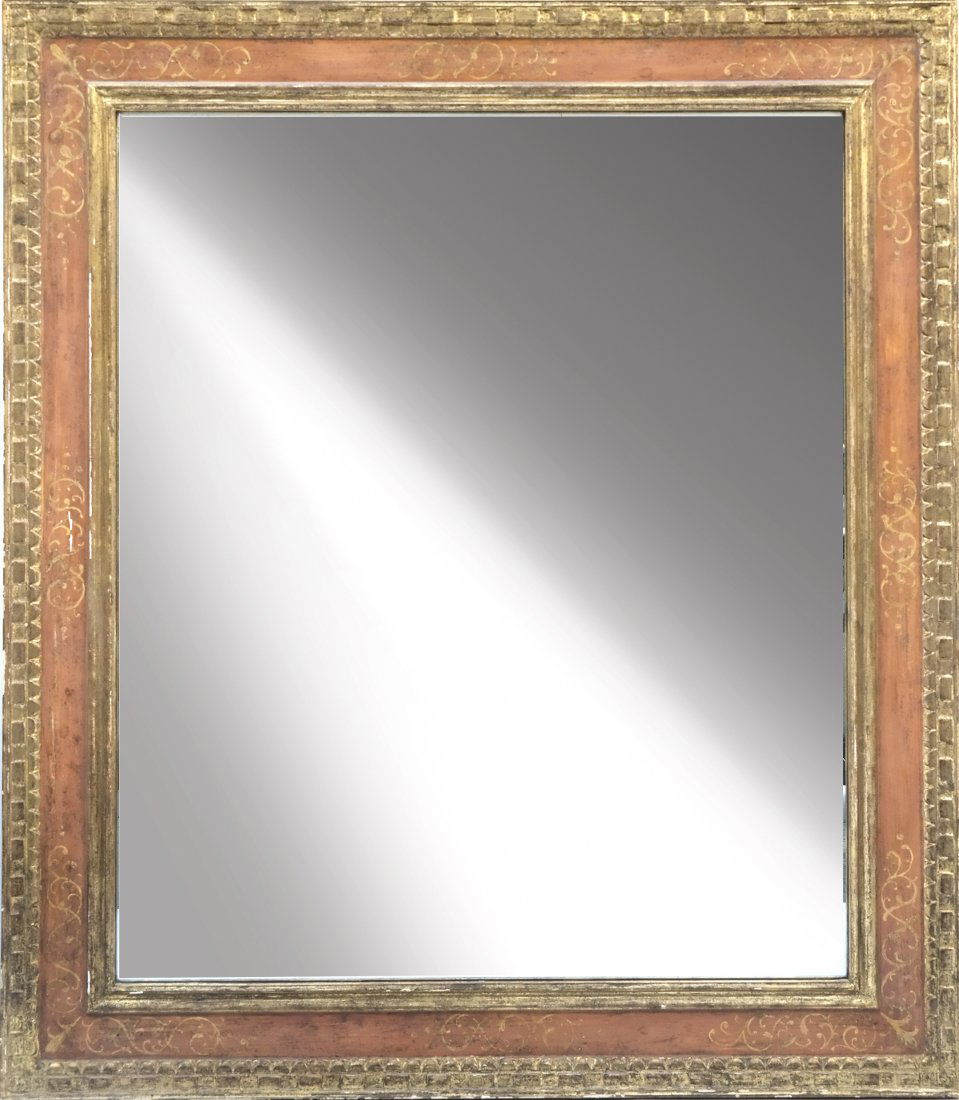 Large Painted and Decorated Mirror (1 of 4)