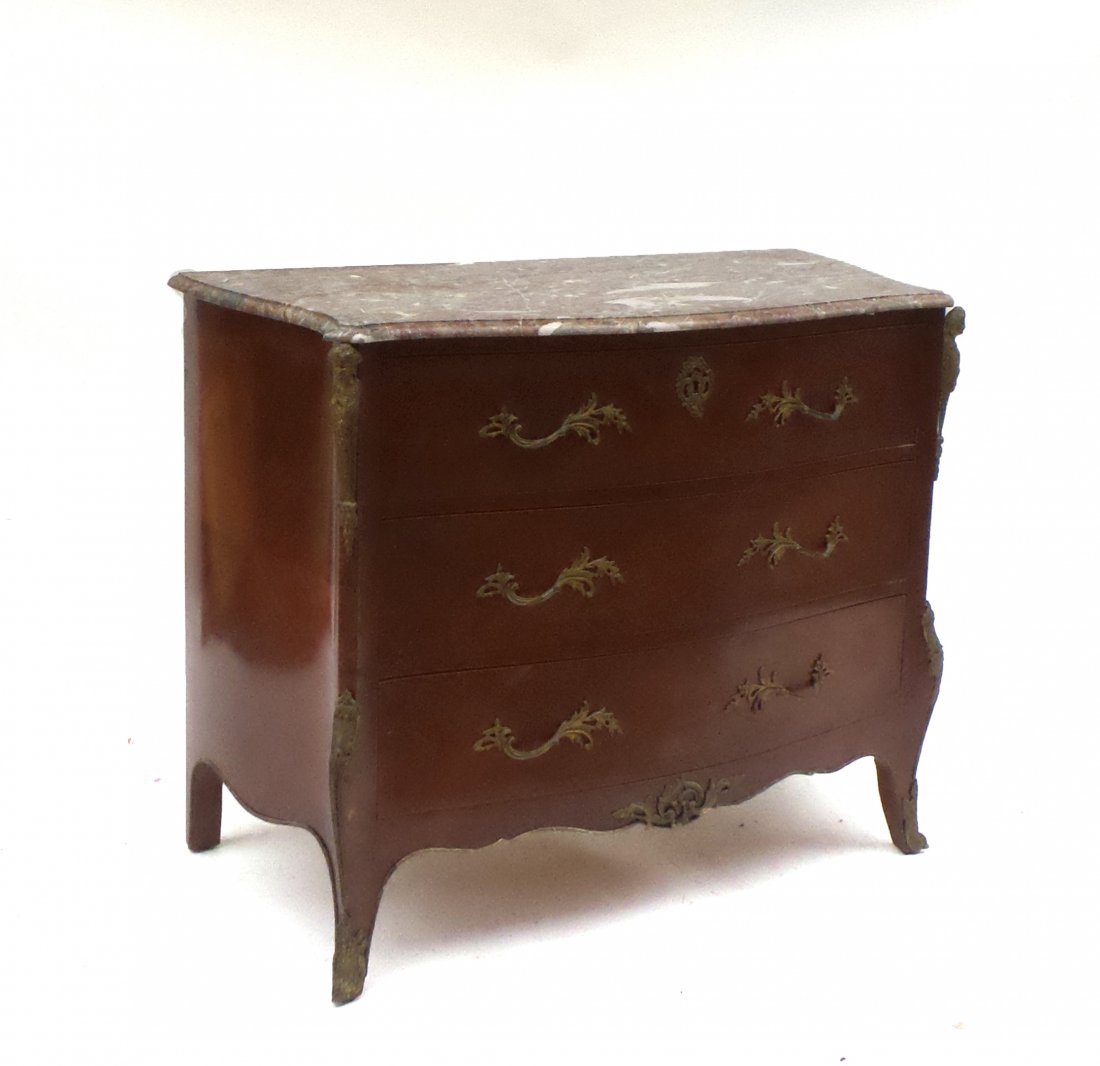 French-Style Marble Top Commode (1 of 6)