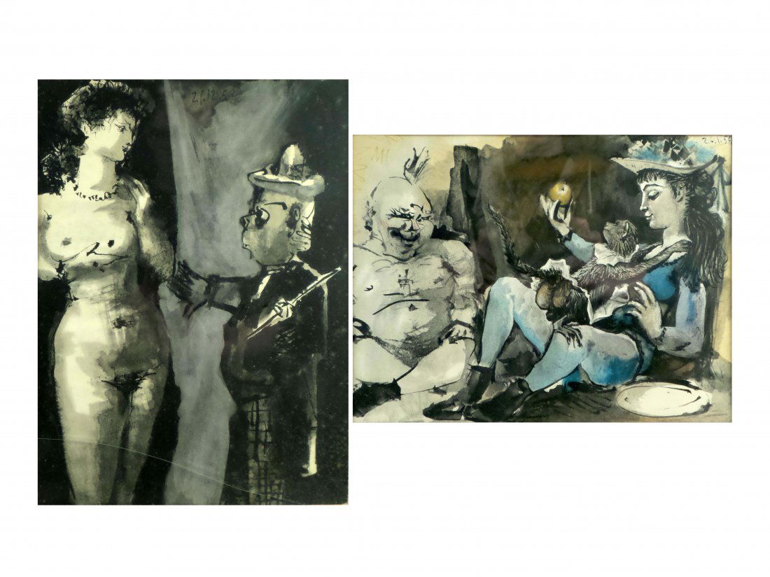 After Picasso, Two Offest Lithographs, (1 of 4)