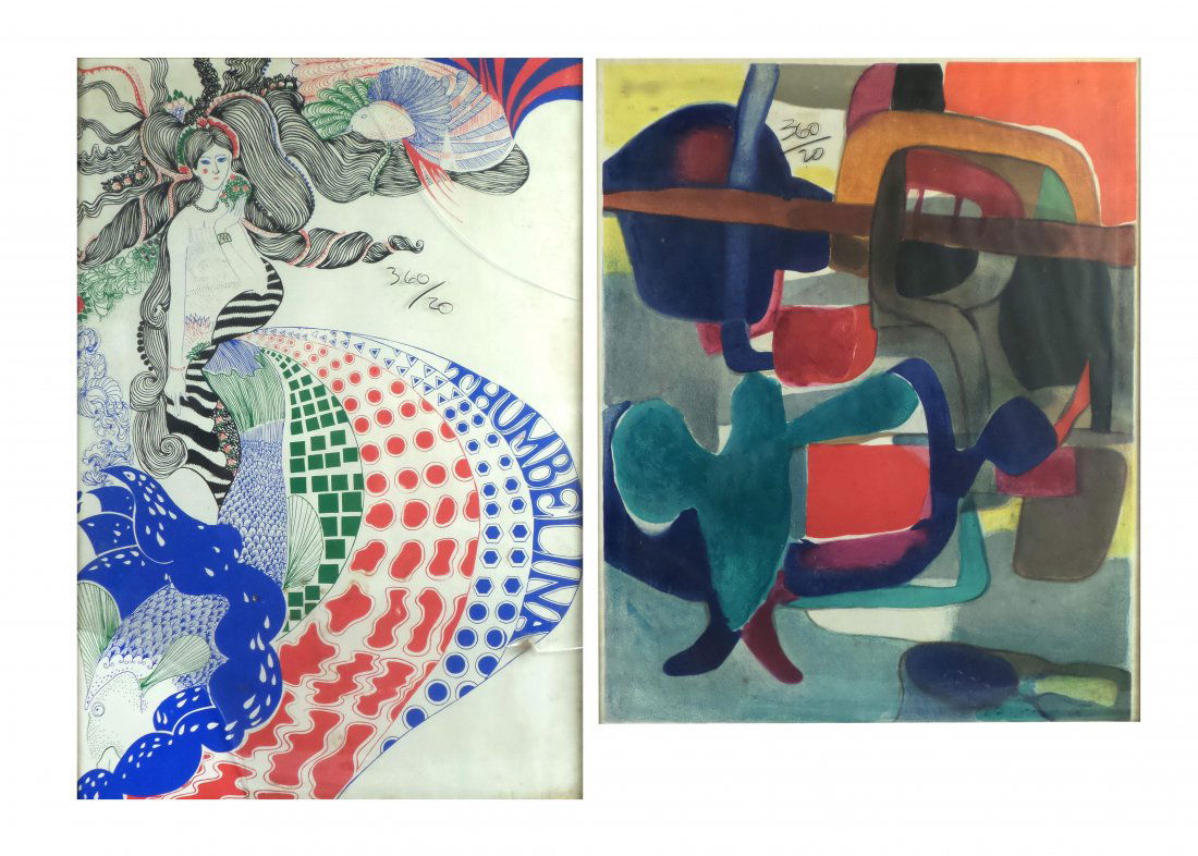 Two Offset Lithographs (1 of 8)