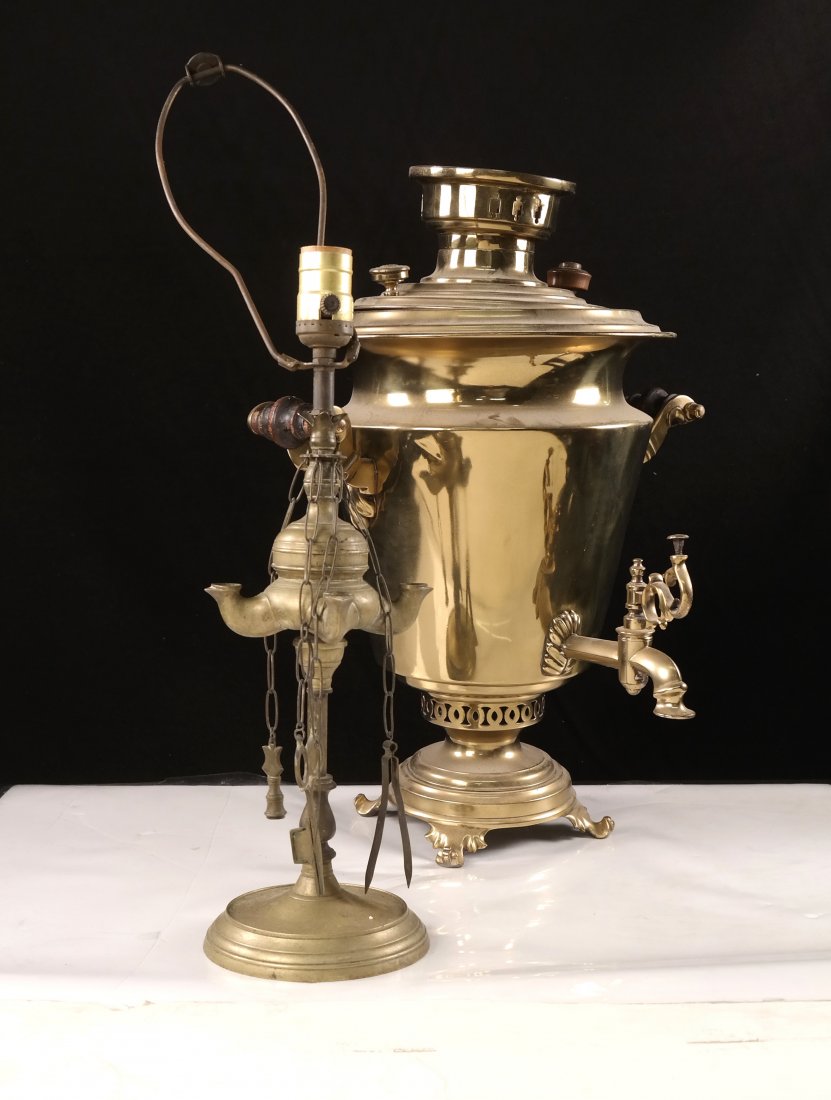Brass Samovar and Lamp (1 of 6)