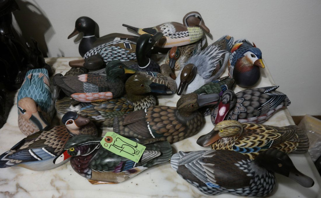 Group of 19 Miniature Duck Decoys (1 of 5)