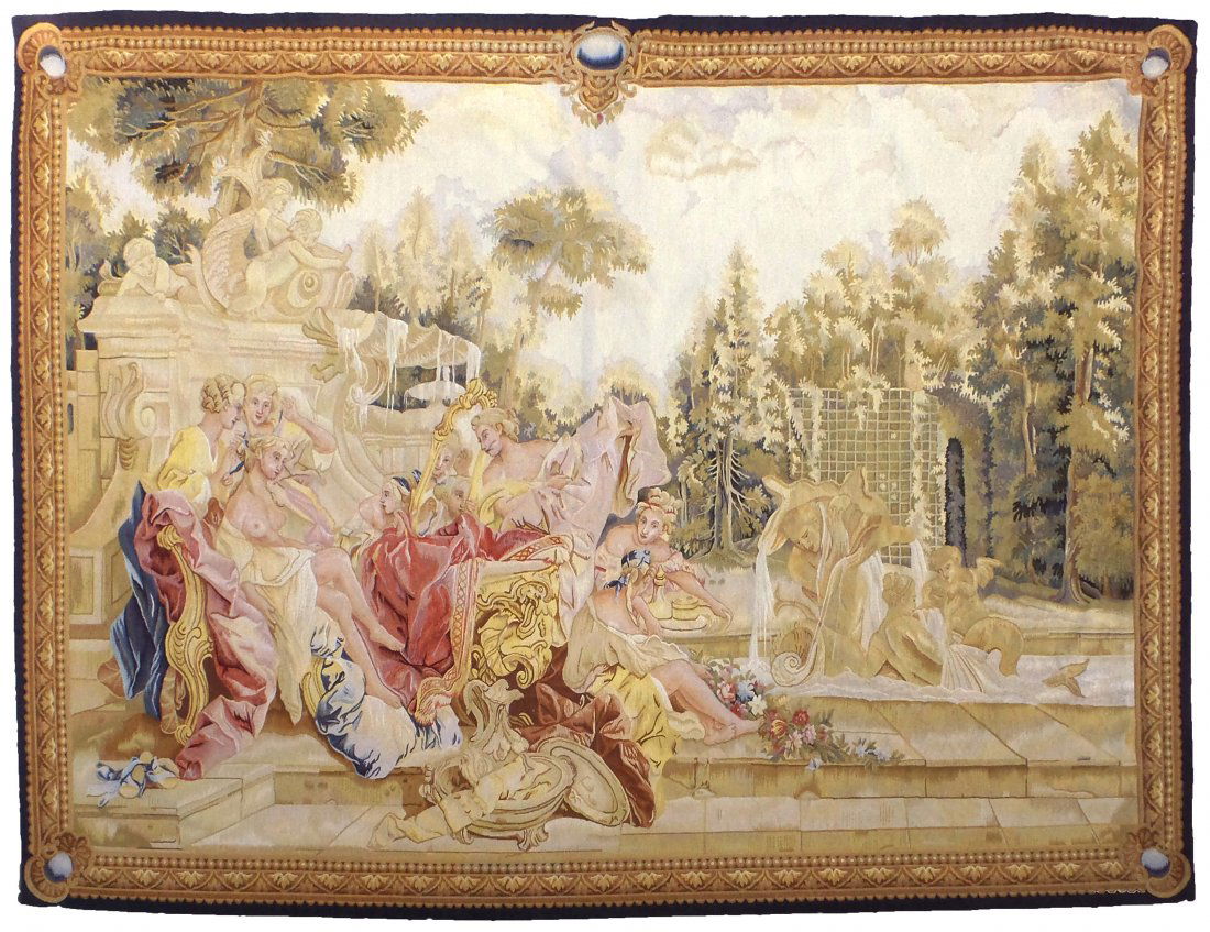 Aubusson-Style Tapestry, Figural Scene (1 of 5)