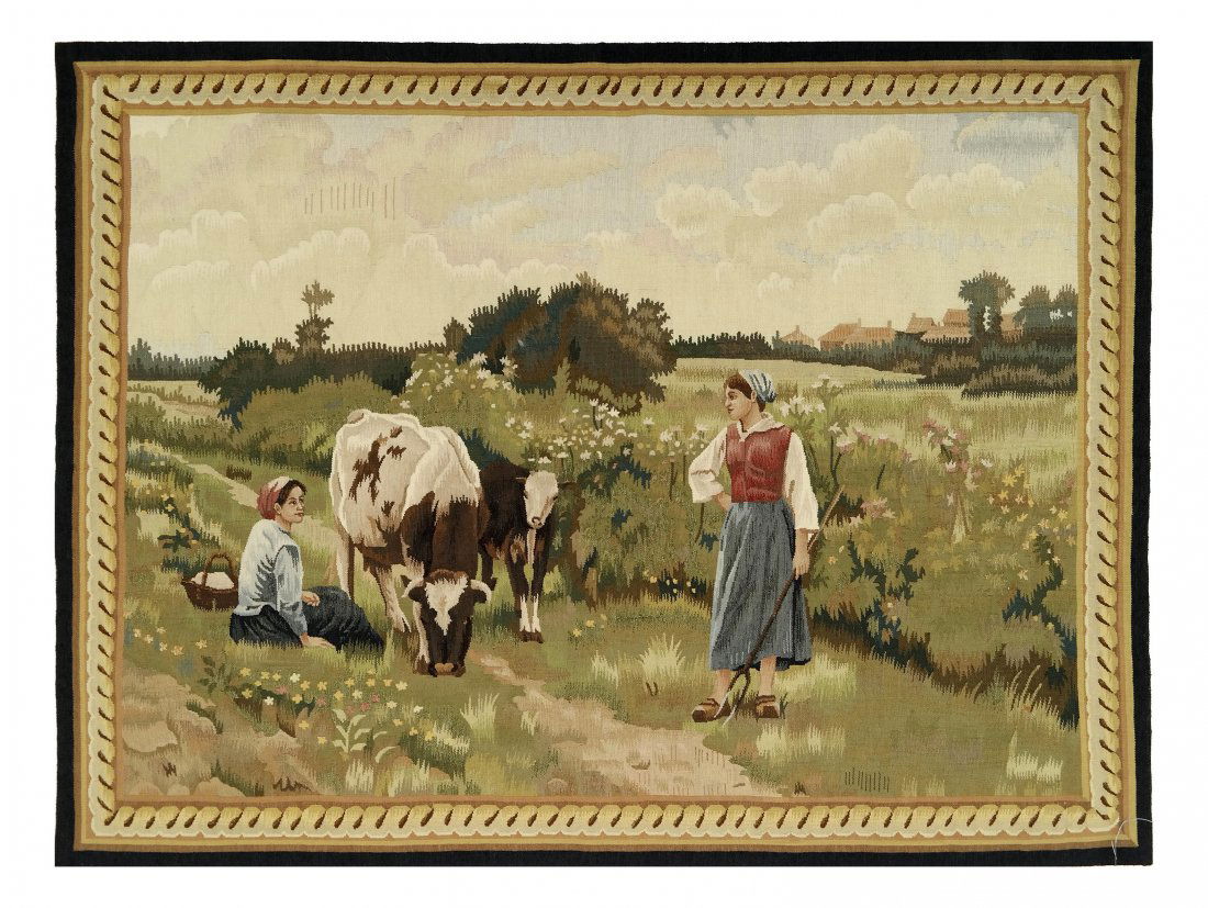 Landscape - Aubusson-Style Tapestry (1 of 2)