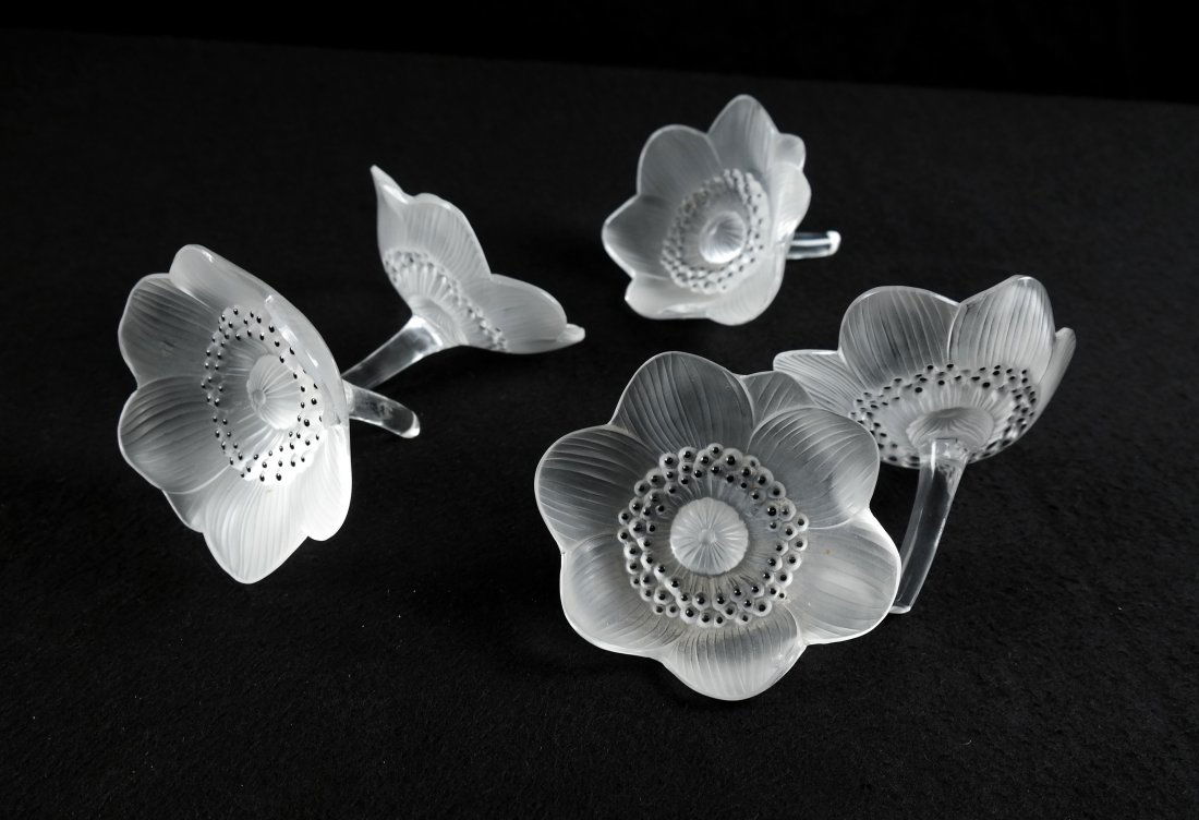 Five Lalique Crystal Poppies (1 of 7)