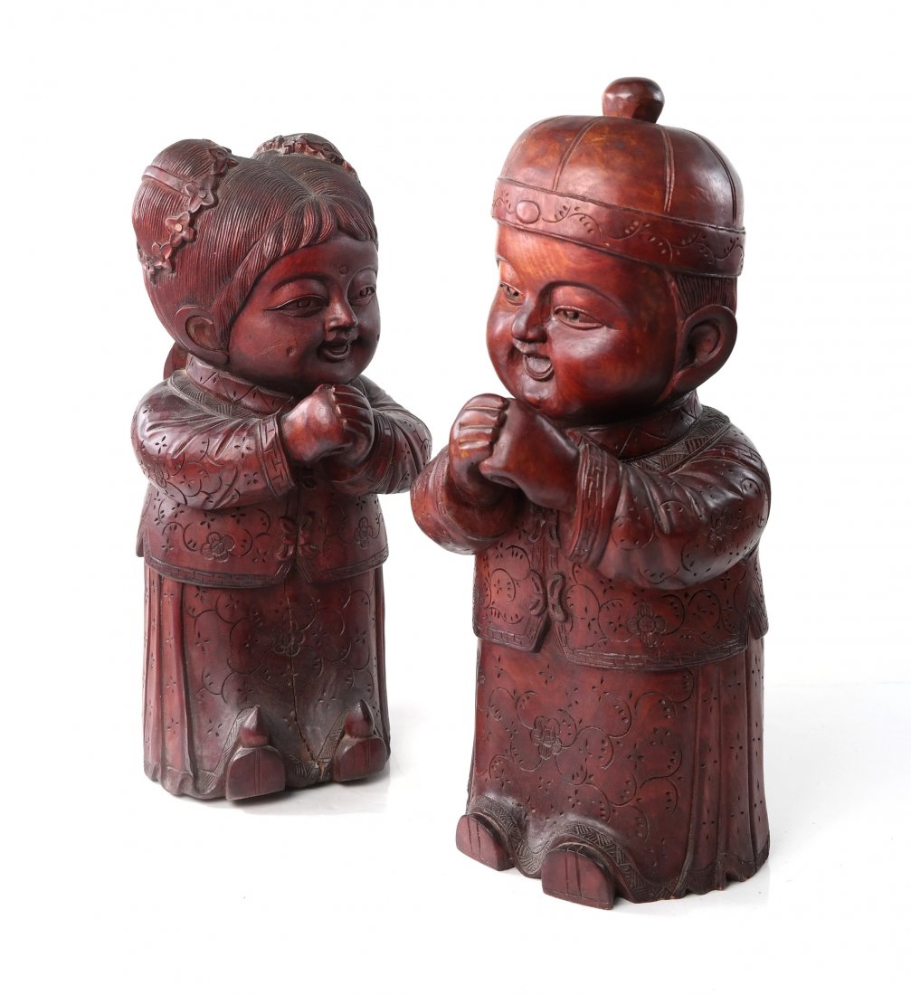 Two Asian Wood Sculptures (1 of 6)