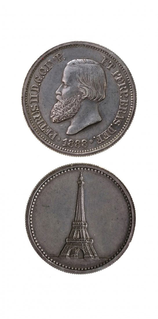 Brazil 1888 Dom Pedro II Silver Medal (1 of 3)