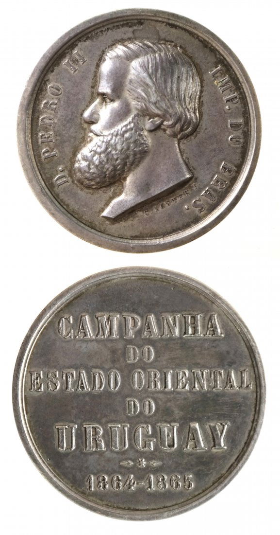 Brazil 1865 Dom Pedro II Silver Medal (1 of 7)